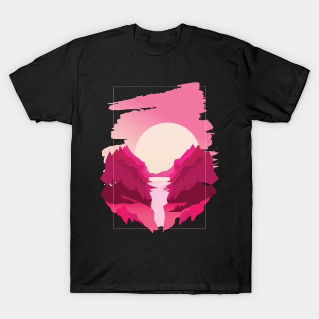 Horizon Pink T-Shirt by avshirtnation